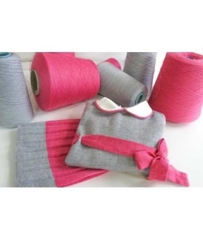Completino 2 Pezzi Con Fettuccia (Maglia + Gonna) Lana §76