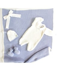 Set Maglia Inglese Tutina (Bianco-Celeste) §78