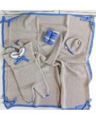 Set Traforato Lana con Fiocchetto Tutina §80