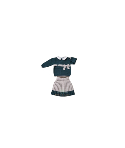Set with Ribbon & Wool Bow §117