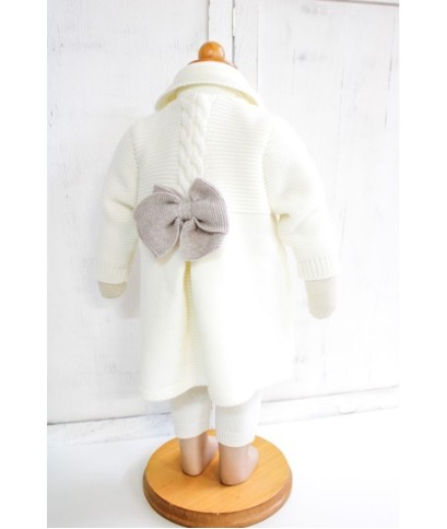 Wool Coat With Bow §124