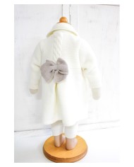 Wool Coat With Bow §124