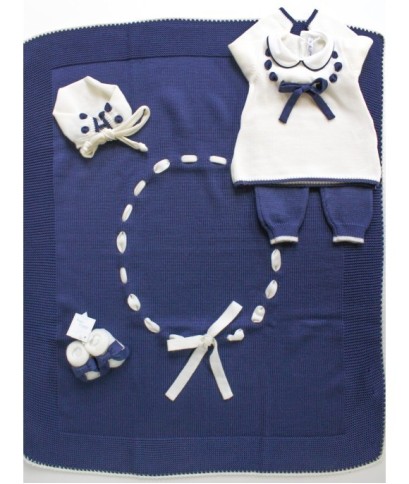 Wool Ribbon Necklace Set for Newborns - Baby Boy's Layette §126