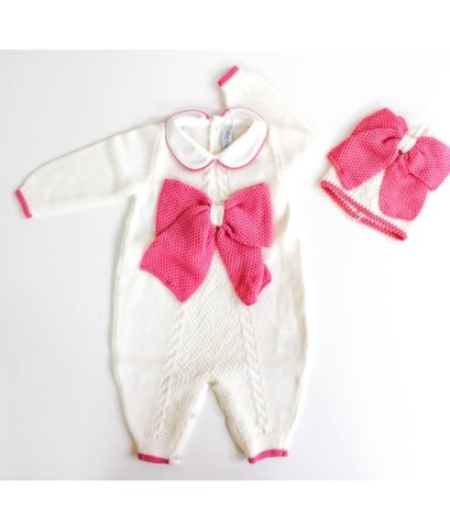 Tutina Con Fiocco Grana + Cappellino §127
