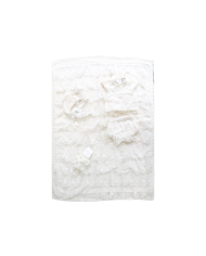 Baptism Set Lace and Wool Bow - Onesie §623