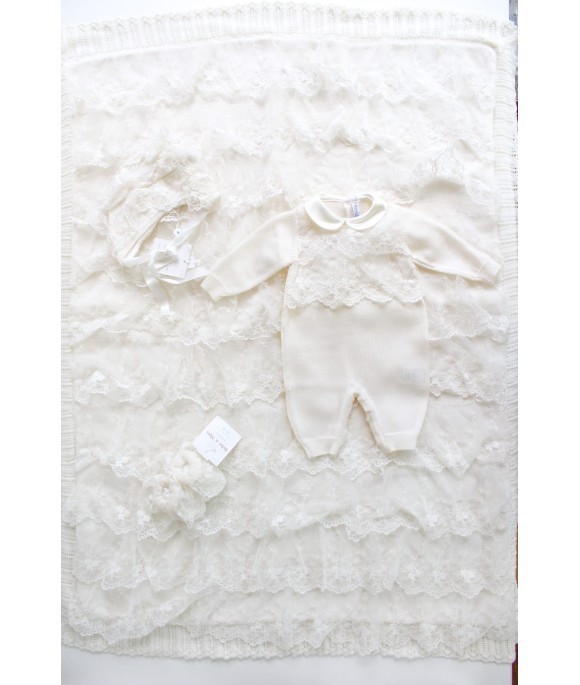 Lace and Wool Bow Set - Playsuit §135
