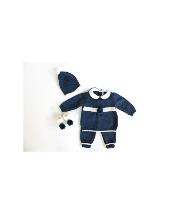 Pon-Pon Wool Series - 2-piece set with shoes & hat §144