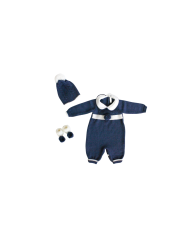 Serie Pon-Pon Lana - Tutina Con Scarpette & Cappellino §146