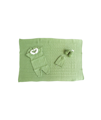 Set multitreccia Lana Per Neonati - Tutina §159