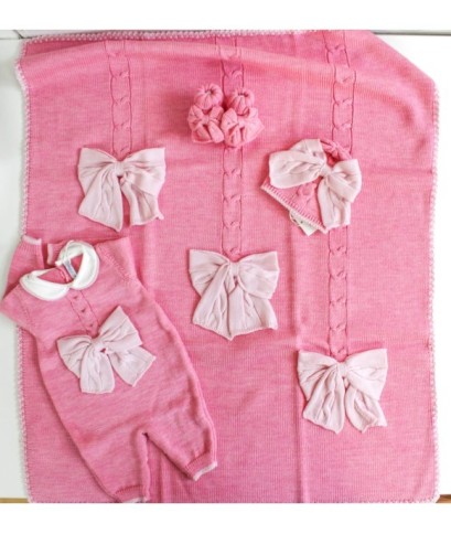 Set Treccione Con Fiocco Intrecciato Tutina §93