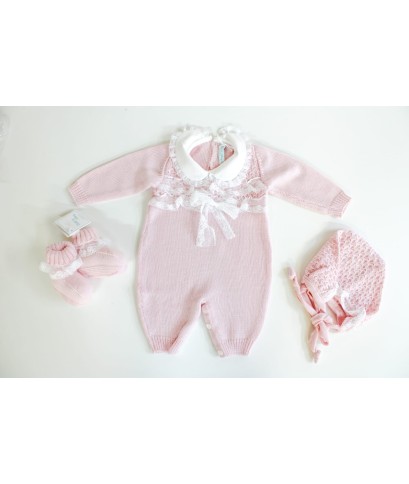 Set Series Lace With Wool Bow – Onesie §170