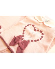 Wool Ribbon Heart Set - Baby Girl 2 Pcs Headband Cover §10