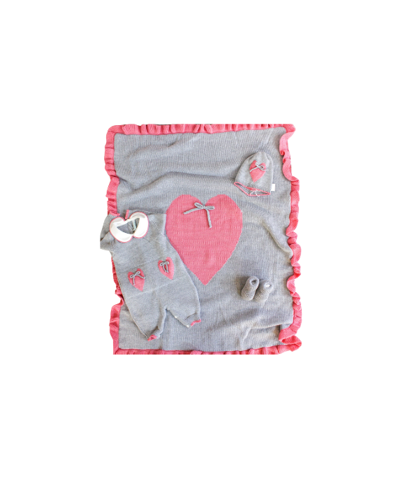 Hearts WithWool  Bow Set - Onesie §194