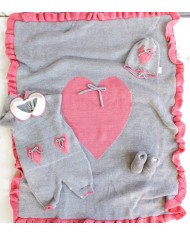 Hearts WithWool  Bow Set - Onesie §194