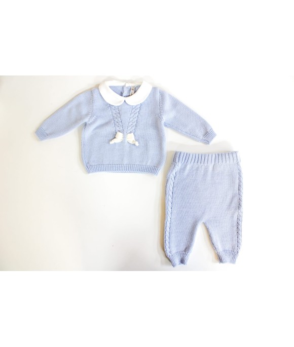Completo 2 Pezzi Con Fiocchetto Lana §204