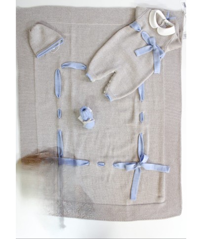 Wool Ribbon Set for Newborns - Onesie §206