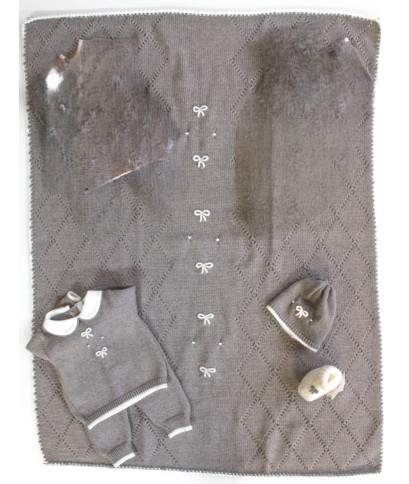 Love Knot Wool Set for Newborns - Baby Boy's Layette §209