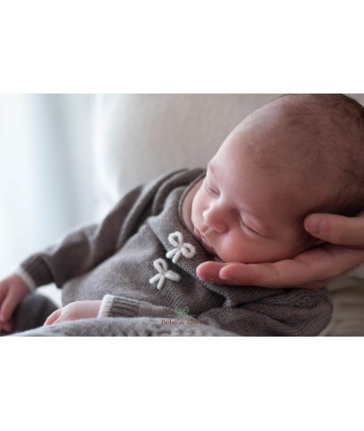 corredo Nodo D'Amore Lana Per Neonato - Tutina §210