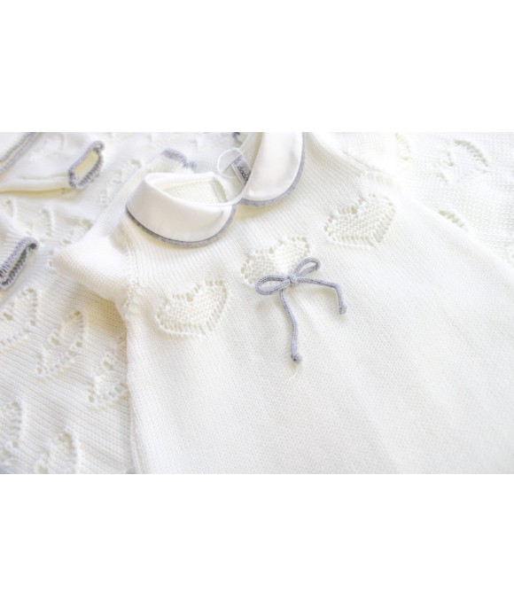 Set Cuoricini Traforati Lana - Tutina §213