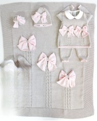 Girl's Scaled Bows Set - Headband Covers §214