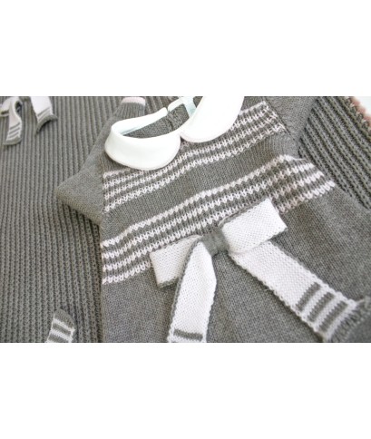 Striped Wool Set for Newborns - Onesie §217