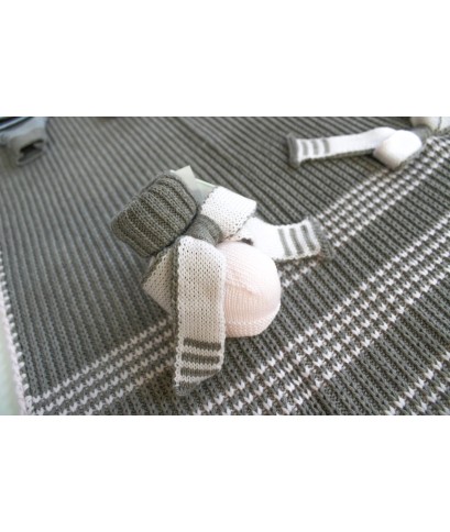 Striped Wool Set for Newborns - Onesie §217