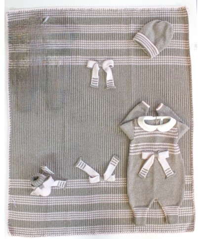Striped Wool Set for Newborns - Onesie §217