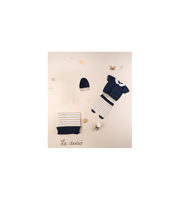 Cotton Striped Set - Long Bandeau Cover (Shirt + Trousers) §247
