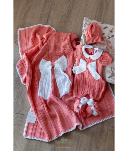 Cotton Ribbed Bow Set - Romper §249
