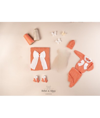 Cotton Ribbed Bow Set - Band Cover (Shirt + Trousers) §250