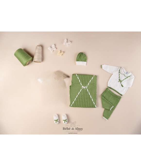Set Fettuccia Con Fiocco Cotone - Coprifasce (Maglia + Pantalone) §254