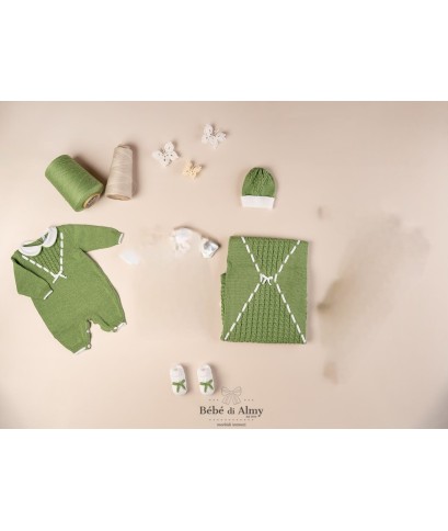 Set Fettuccia Con Fiocco Cotone - Tutina §256-1