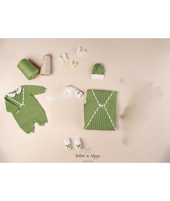 Set Fettuccia Con Fiocco Cotone - Tutina §256-1