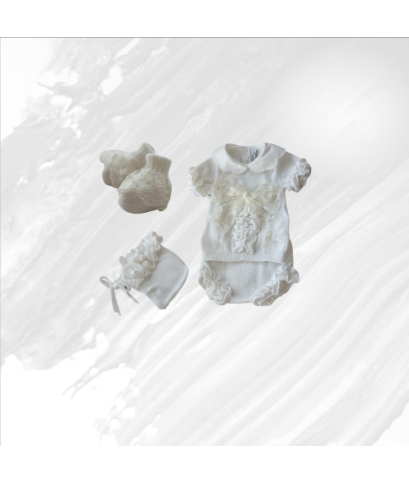 Cotton Ruffles Ceremony Set - Headband Covers (T-shirt + Coulotte) §263
