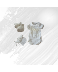 Cotton Ruffles Ceremony Set - Headband Covers (T-shirt + Coulotte) §263