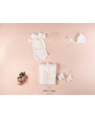 Cotton Ruffles Ceremony Set - Headband Covers (T-shirt + Coulotte) §263