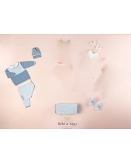 Set Punto Smock Cotone - Coprifasce Lungo (Maglia + Pantalone) §265