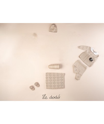 Set Cuori Traforati Cotone - Coprifasce Lungo Femminuccia §273