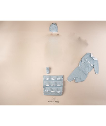 Set Fiocchetti Con Fettuccia Cotone - Coprifasce (Maglia + Pantalone) §292