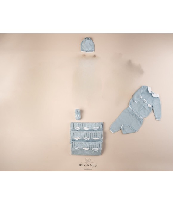 Set Fiocchetti Con Fettuccia Cotone - Coprifasce (Maglia + Pantalone) §292