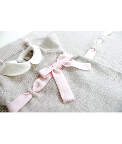 Wool Ribbon Set for Baby Girl - Onesie