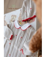 Red Cotton Bubbles Set - Long Headband Covers §324