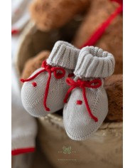 Set Bollicine Rosse Cotone - Coprifasce Lunghe §324