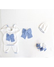 Cotton Bow Set - Band Covers (White-Light Blue) Boy §334
