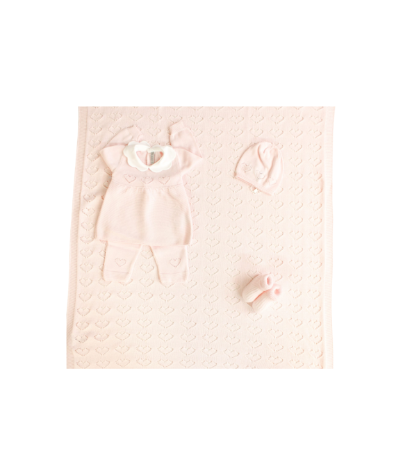 Set Cuori Traforati Cotone  - Coprifasce Femminuccia §339
