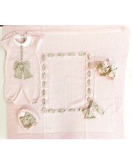 Set Fiocco Con Fettuccia Cotone - Tutina §348