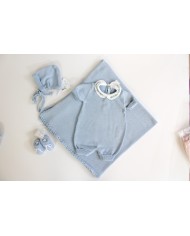 English Cotton Shirt Set - Romper With Bow §433