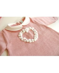 Serie Rococò Cotone - Tutina Con Cuffia + Scarpette §381