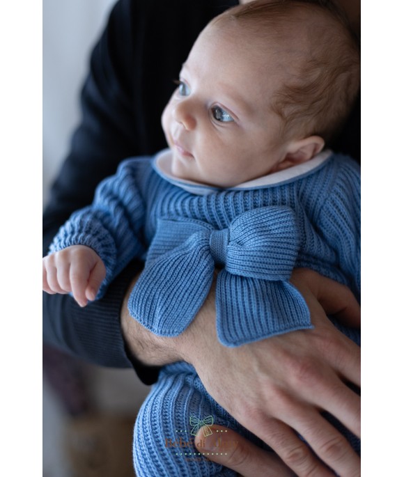English Cotton Shirt Set - Onesie With Bow §385