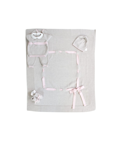 Set Fettuccia Lana Per Neonata - Coprifasce §318